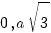 0, a sqrt{3}